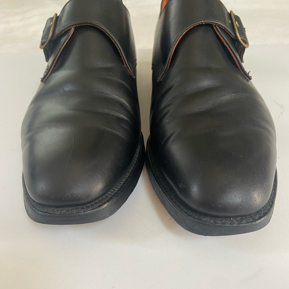 Crockett & Jones x Polo Ralph Lauren Black monk strap buckle Shoes 10 D England - Picture 8 of 14